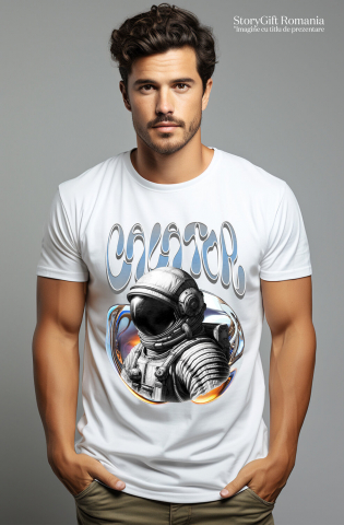 Tricou Femei, Barbati, Copii, Fata, Baiat, Unisex Personalizat "Astronaut Costum Spațial și Artă Abstractă - Produse Personalizate pentru Familie, Copii, Tati și Prieteni" [1]