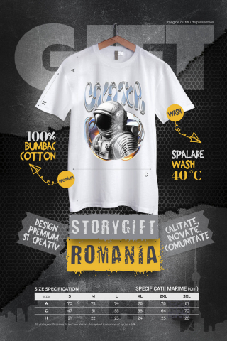 Tricou Femei, Barbati, Copii, Fata, Baiat, Unisex Personalizat "Astronaut Costum Spațial și Artă Abstractă - Produse Personalizate pentru Familie, Copii, Tati și Prieteni" [3]