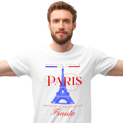 Tricou Femei, Barbati, Copii, Fata, Baiat, Unisex Personalizat Tricou Personalizat Paris - „Amintirile Noastre” | Cadouri pentru Călători