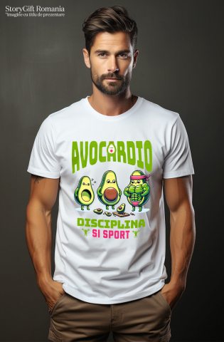 Tricou Femei, Barbati, Copii, Fata, Baiat, Unisex Personalizat : Avocado și Evoluția Fitness – Motivație și Disciplină pentru Sportivi [1]