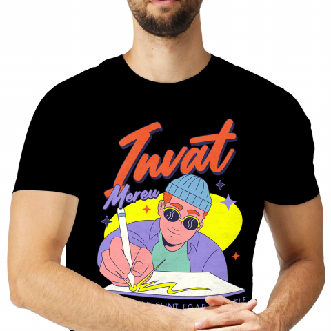 EDUCATIE - Tricou Femei, Barbati, Copii, Fata, Baiat, Unisex Personalizat Tricou Personalizat Băiat Hip Hop – "Învăț Mereu, Examenele Sunt Foarte Grele" | Cadou pentru Studenți și Iubitori de Educație