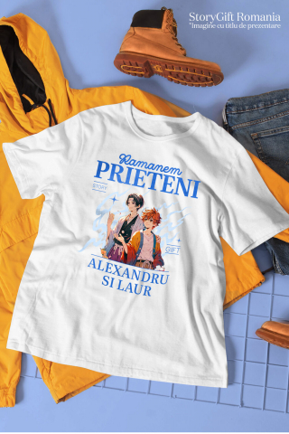 Tricou Femei, Barbati, Copii, Fata, Baiat, Unisex Personalizat Cadouri personalizate pentru băieți – Portret anime pentru Alexandru și Laur [2]