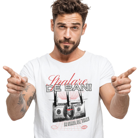 Bani Si Investitii - Tricou Femei, Barbati, Copii, Fata, Baiat, Unisex Personalizat Bancnota 100 Dolari în Cârlige – Design Amuzant și Personalizat
