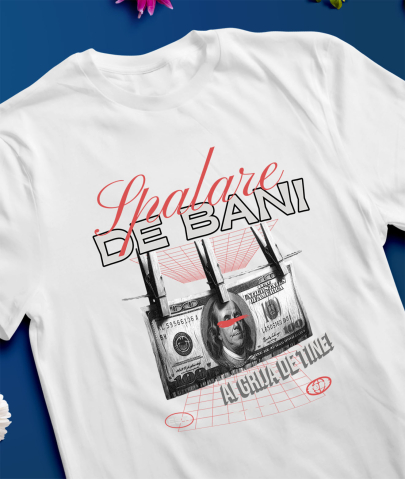 Tricou Femei, Barbati, Copii, Fata, Baiat, Unisex Personalizat Bancnota 100 Dolari în Cârlige – Design Amuzant și Personalizat [2]