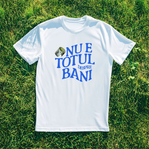 Tricou Femei, Barbati, Copii, Fata, Baiat, Unisex Personalizat Bancnota 500 Lei Mihai Eminescu – „Nu E Totul Despre Bani” – Cadou Personalizat pentru Familie, Tati, Copii, Prieteni [2]