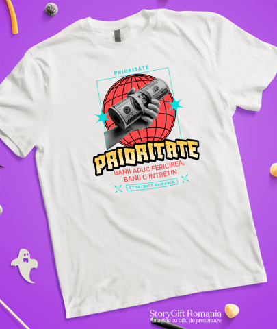 Tricou Femei, Barbati, Copii, Fata, Baiat, Unisex Personalizat Bancnota 100 Dolari cu Text Haios – Cadou Personalizat pentru Familie și Prieteni [2]