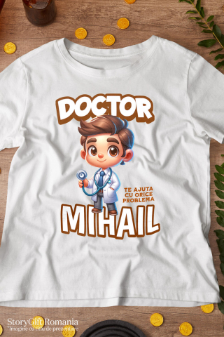 Tricou Femei, Barbati, Copii, Fata, Baiat, Unisex Personalizat Doctor Super Erou – Animație Inspirată Din Pasiunea Pentru Medicină [2]