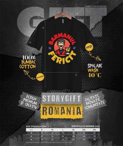 Tricou Femei, Barbati, Copii, Fata, Baiat, Unisex Personalizat Bărbat Vesel cu Pahar – Animație Haioasă Horeca [3]