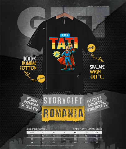 Tricou Femei, Barbati, Copii, Fata, Baiat, Unisex Personalizat Cadouri Personalizate Tata și Copii | Costum Superman, Eroul Meu, Iubire și Dragoste [3]