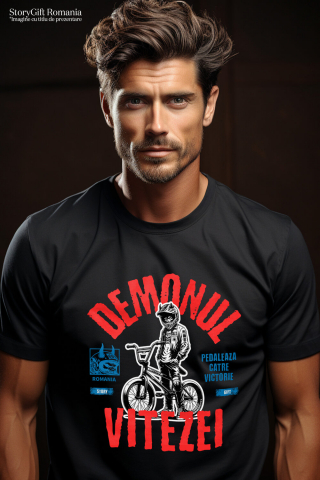 Tricou Femei, Barbati, Copii, Fata, Baiat, Unisex Personalizat Demonul Vitezei pe BMX - Tricou Personalizat pentru Iubitorii de Adrenalină [1]