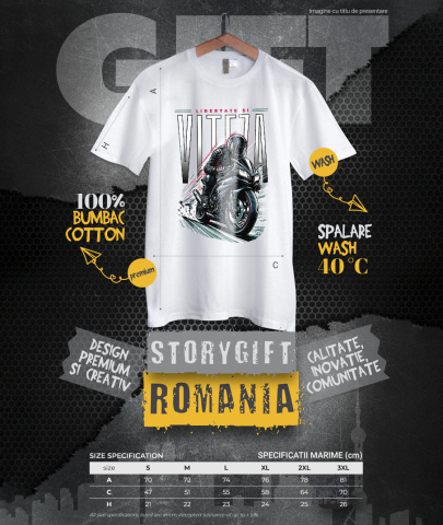 Tricou Femei, Barbati, Copii, Fata, Baiat, Unisex Personalizat Bărbat Motociclist – Echipament Complet, Viteză și Libertate [3]