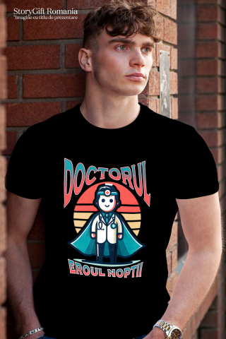 Tricou Femei, Barbati, Copii, Fata, Baiat, Unisex Personalizat Doctor Super Erou – Eroul Sănătății Cu Pasiune și Dedicare [1]