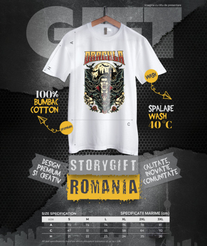 Tricou Femei, Barbati, Copii, Fata, Baiat, Unisex Personalizat Bărbat Horror Cu Colți Vampir - Costum Halloween Dracula și Castel Tematic [3]