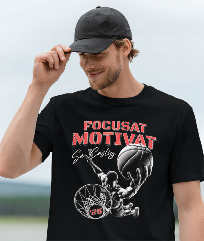 Tricou Femei, Barbati, Copii, Fata, Baiat, Unisex Personalizat Cadouri Personalizate pentru Jucători de Baschet – Motivație și Performanță [1]