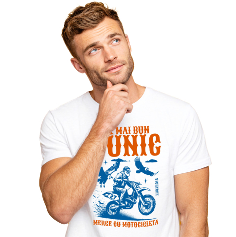 Motociclete - Tricou Femei, Barbati, Copii, Fata, Baiat, Unisex Personalizat Motocross și Adrenalină – Bărbat pe Motor de Curse în Natură