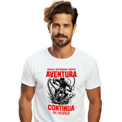 Motociclete - Tricou Femei, Barbati, Copii, Fata, Baiat, Unisex Personalizat Bărbat Pe Motor – Aventura și Adrenalina Motocicliștilor