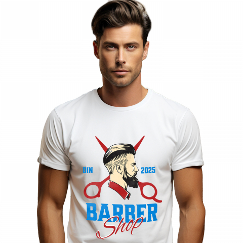 MESERII - Tricou Femei, Barbati, Copii, Fata, Baiat, Unisex Personalizat Bărbat Profil Uman – Instrumente Frizerie, Barber Shop, Pasiune pentru Meserie