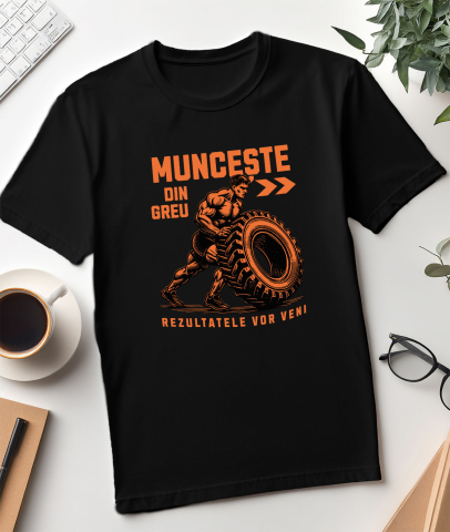 Tricou Femei, Barbati, Copii, Fata, Baiat, Unisex Personalizat : Bărbat Puternic – Design Motivațional pentru Sala de Sport și Fitness [2]