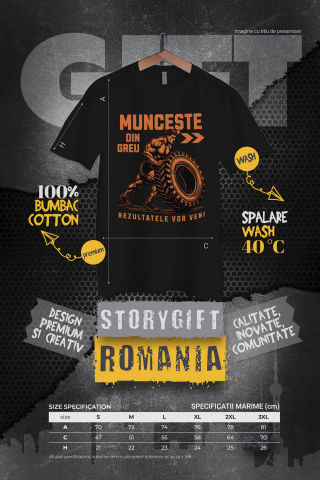 Tricou Femei, Barbati, Copii, Fata, Baiat, Unisex Personalizat : Bărbat Puternic – Design Motivațional pentru Sala de Sport și Fitness [3]