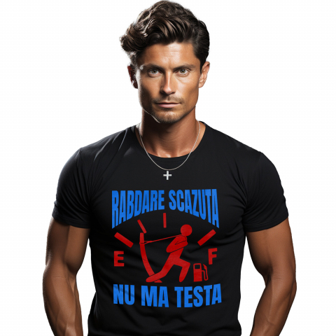 Tricou Femei, Barbati, Copii, Fata, Baiat, Unisex Personalizat Semn Bord – Bărbat Tragând Sfoara la Nivelul Combustibilului Scăzut