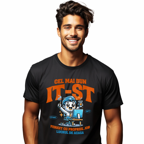 MESERII - Tricou Femei, Barbati, Copii, Fata, Baiat, Unisex Personalizat Bărbat IT Lucru de Acasă – Design Amuzant pentru Programatori și Freelanceri
