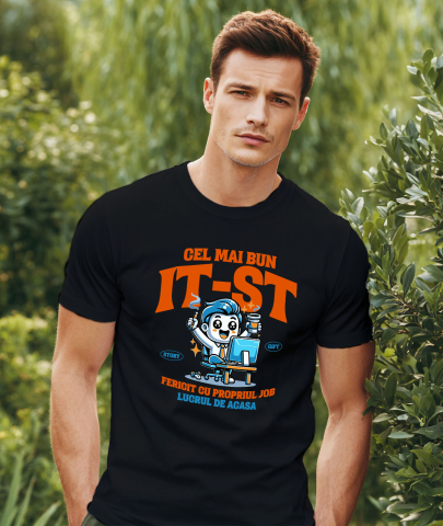 Tricou Femei, Barbati, Copii, Fata, Baiat, Unisex Personalizat Bărbat IT Lucru de Acasă – Design Amuzant pentru Programatori și Freelanceri [1]