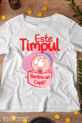 Tricou Femei, Barbati, Copii, Fata, Baiat, Unisex Personalizat „Bebelus Cu Suzeta Personalizată - Cadou Sarcină Perfect pentru Viitori Părinți” [2]