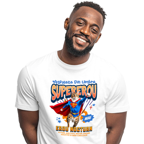 SuperEroi si Personaje TV - Tricou Femei, Barbati, Copii, Fata, Baiat, Unisex Personalizat Pisică Bengal Supererou – Design Personalizat pentru Iubitorii de Animale și Familie