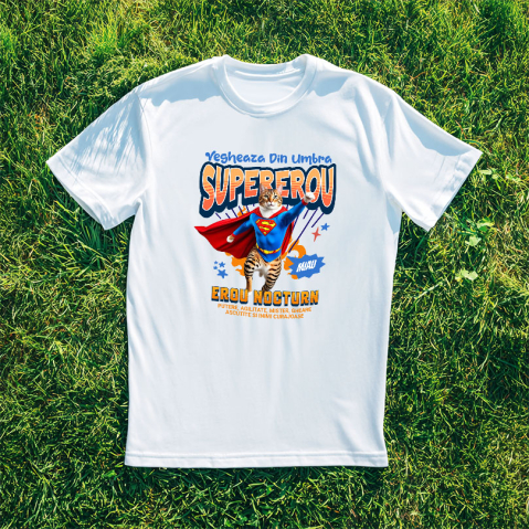 Tricou Femei, Barbati, Copii, Fata, Baiat, Unisex Personalizat Pisică Bengal Supererou – Design Personalizat pentru Iubitorii de Animale și Familie [2]