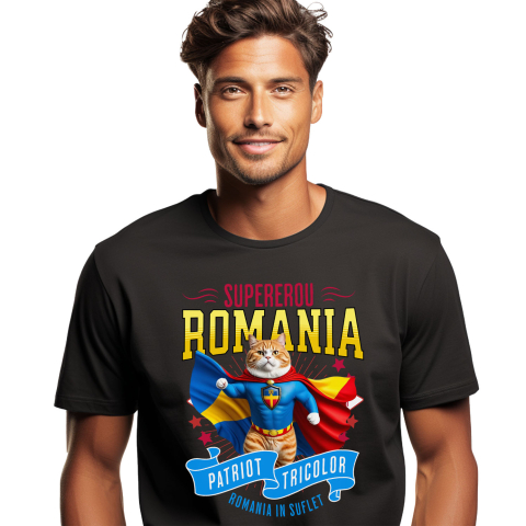 SuperEroi si Personaje TV - Tricou Femei, Barbati, Copii, Fata, Baiat, Unisex Personalizat Pisică Birman în Costum de Căpitan România – Cadou Personalizat pentru Iubitorii de Pisici