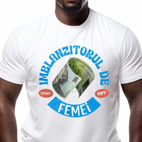 Tricou Femei, Barbati, Copii, Fata, Baiat, Unisex Personalizat Bancnota 500 Lei în Aer - Investiții Financiare și Succes