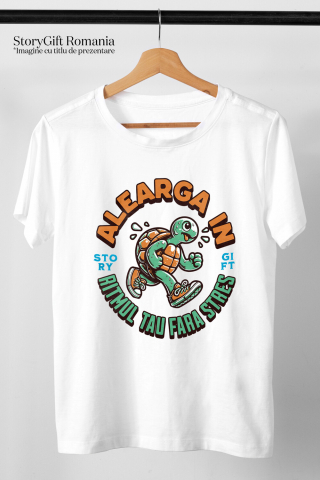 Tricou Femei, Barbati, Copii, Fata, Baiat, Unisex Personalizat Broască Țestoasă Alergare – Umor și Motivație Sportivă [2]