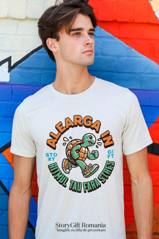 Tricou Femei, Barbati, Copii, Fata, Baiat, Unisex Personalizat Broască Țestoasă Alergare – Umor și Motivație Sportivă [1]