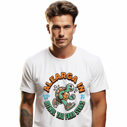 Tricou Personalizat - Tricou Femei, Barbati, Copii, Fata, Baiat, Unisex Personalizat Broască Țestoasă Alergare – Umor și Motivație Sportivă