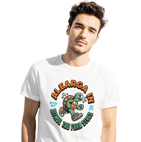 Sport - Tricou Femei, Barbati, Copii, Fata, Baiat, Unisex Personalizat Broască Țestoasă Alergare – Umor și Motivație Sportivă