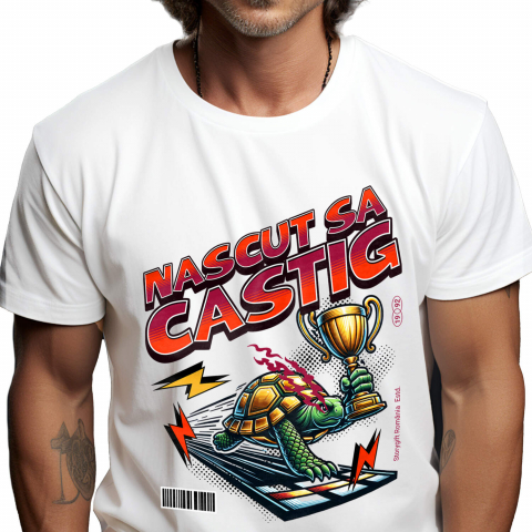 SPORT - Tricou Femei, Barbati, Copii, Fata, Baiat, Unisex Personalizat broască țestoasă, cursă de broaște, trofeu campion, testudo câștigător, design amuzant curse, tricou personalizat țestoasă, cadou sportiv haios, țestoasă victorioasă, competiție amuzantă, viteză și răbdare