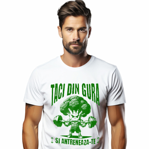 SPORT - Tricou Femei, Barbati, Copii, Fata, Baiat, Unisex Personalizat Brocoli Puternic - Tricou Personalizat Motivațional pentru Sportivi și Prieteni