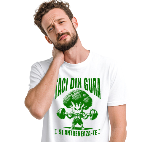 Sport - Tricou Femei, Barbati, Copii, Fata, Baiat, Unisex Personalizat Brocoli Puternic - Tricou Personalizat Motivațional pentru Sportivi și Prieteni