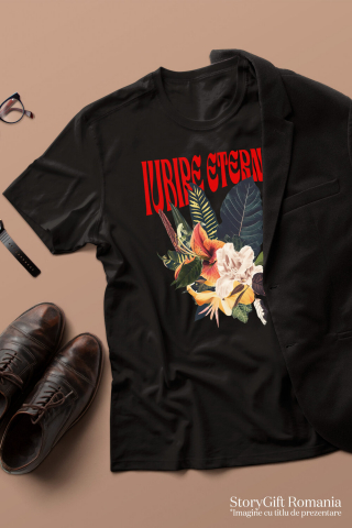 Tricou Femei, Barbati, Copii, Fata, Baiat, Unisex Personalizat Buchet de Flori Colorate cu Text „Iubire Eterna” | Cadouri Personalizate pentru Femei, Familie și Prieteni [2]