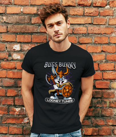 Tricou Barbati cu Bugs Bunny Looney Tunes – Distractie Fara Sfarsit 100% Bumbac, Negru, XL [1]