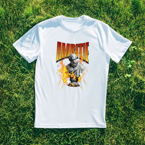 Tricou Femei, Barbati, Copii, Fata, Baiat, Unisex Personalizat Bust Statuie Grecească cu Mesaj de Ambiție - Cadou Motivațional pentru Succes [2]