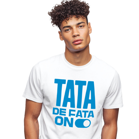 Tata - Tricou Femei, Barbati, Copii, Fata, Baiat, Unisex Personalizat Cadouri Personalizate Tata și Fiica | Buton ON/OFF Iubire, Mesaje de Iubire și Familie
