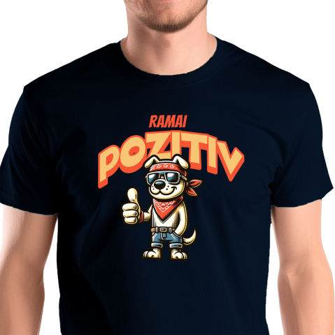 Caini - Tricou Femei, Barbati, Copii, Fata, Baiat, Unisex Personalizat „Câine Biker cu Bandană Roșie – Cadou Personalizat pentru Iubitorii de Câini și Spirit Liber”