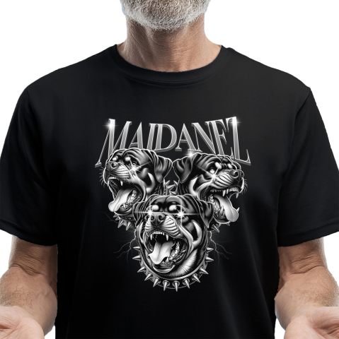 Caini - Tricou Femei, Barbati, Copii, Fata, Baiat, Unisex Personalizat Maidanez – Tricou Personalizat cu Câini Furioși și Ochi Strălucitori