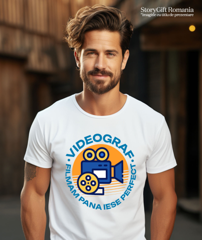 Tricou Femei, Barbati, Copii, Fata, Baiat, Unisex Personalizat Cameră Video Roșie – Cadou Personalizat pentru Videografi și Pasionații de Film [1]