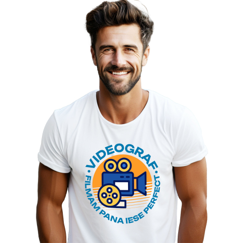 Tricou Femei, Barbati, Copii, Fata, Baiat, Unisex Personalizat Cameră Video Roșie – Cadou Personalizat pentru Videografi și Pasionații de Film