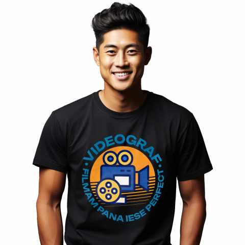 MESERII - Tricou Femei, Barbati, Copii, Fata, Baiat, Unisex Personalizat Cameră Video Roșie – Cadou Personalizat pentru Videografi și Pasionații de Film