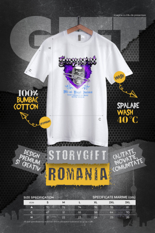 Tricou Femei, Barbati, Copii, Fata, Baiat, Unisex Personalizat Cap de craniu metalic personalizat cu mesaj „Mi-ai rupt inima, sunt suparat și vreau să fiu singur” [3]
