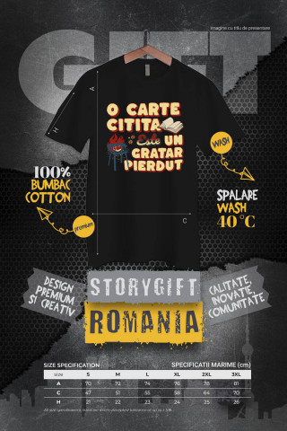 Tricou Femei, Barbati, Copii, Fata, Baiat, Unisex Personalizat „O carte citită este un grătar pierdut!” - Mesaj Amuzant pentru Iubitorii de Grătar și Cărți [3]