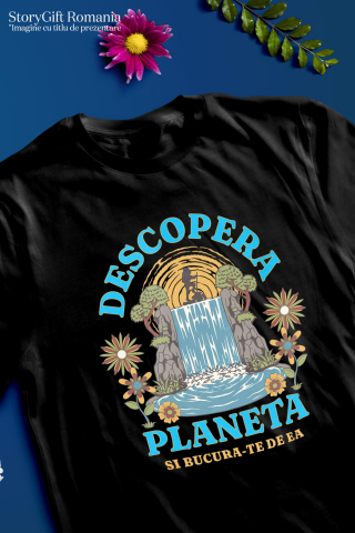 Tricou Femei, Barbati, Copii, Fata, Baiat, Unisex Personalizat "Cascada Natura Aventura Călător pe Stâncă – Cadouri pentru iubitorii de natură și călătorii" [2]